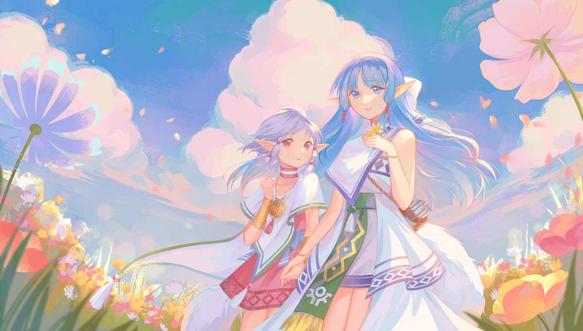 「A serene day with Olha and Isha from #Ys」|miki 🌸 @ Overload S13のイラスト