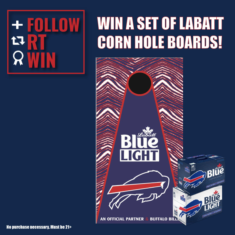 Want to win a set of Labatt Corn Hole Boards? Follow us Retweet this post You're entered to win! No purchase necessary. Must be 21+, Contest ends 10/01/22