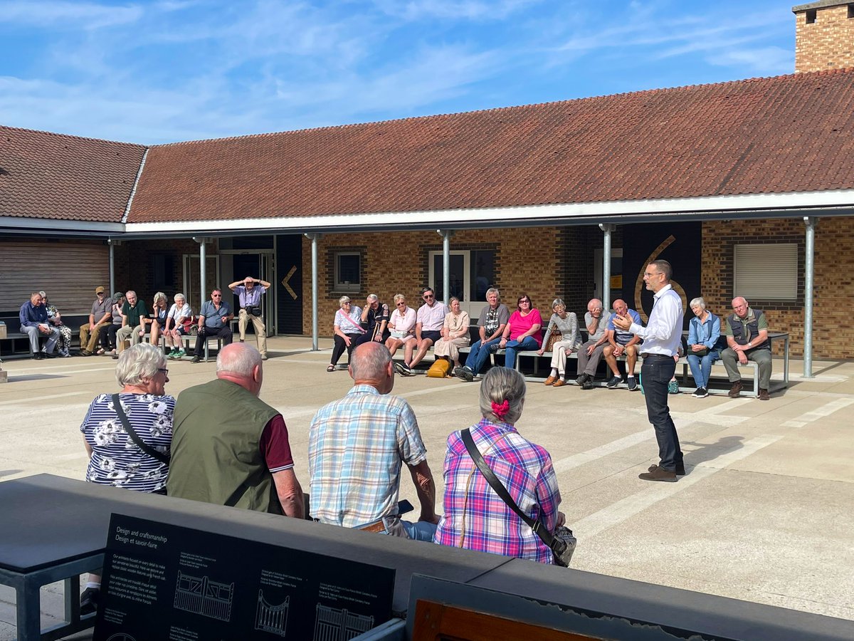 MaxDutton2's tweet photo. Fantastic to welcome @LegerBattleTour to the @CWGC Experiance this morning and to join @sommecourt &amp; @Allen1Mark for the next few days on their special Silent Cities tour that explores the story of the War Graves Commission. Arras today, tomorrow the Somme. https://t.co/tEEVrS9A3w