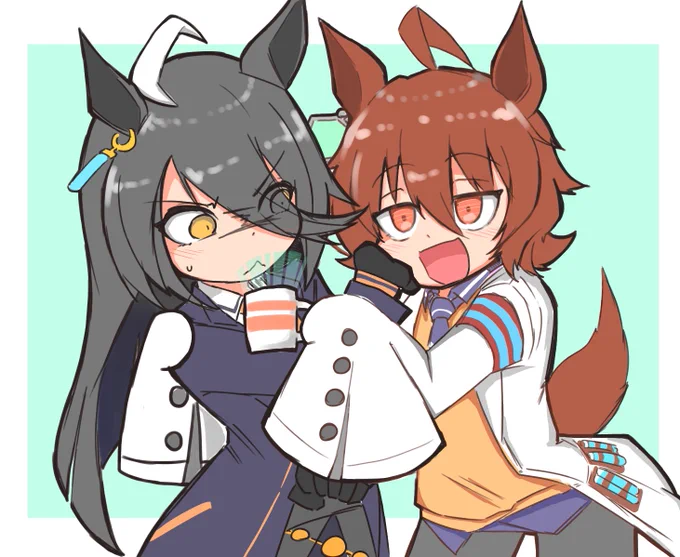タキオン「なぁ、カフェくーん。一口だけで良いから飲んでおくれよー」マンカフェ「遠慮させて頂きます・・・」#ウマ娘 