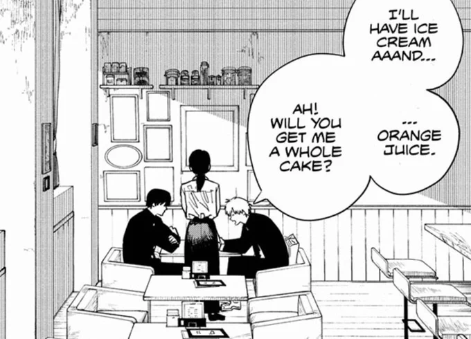 the new chainsaw man chapter is just yoshiden on a date 