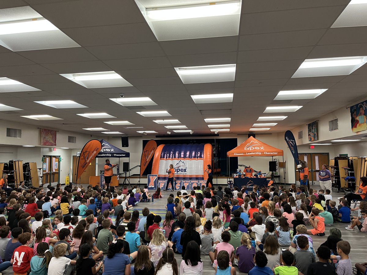 This morning we had our APEX Pep Rally! We’re raising funds for💙Special Education Enrichment, Outdoor
Improvements and Teacher Grants💙Go to MyApexEvent.com to get
started! #ApexXfactor #experiencefce #sharethegood