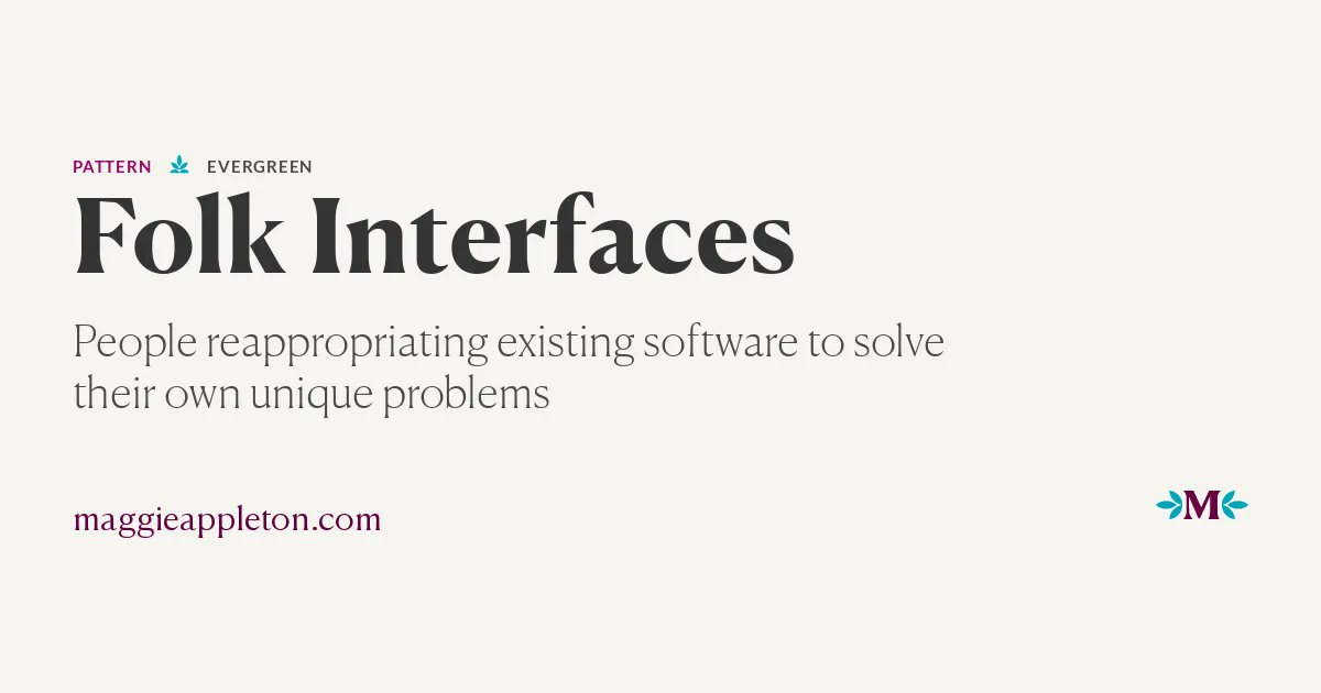 UXBooth's tweet photo. Folk Interfaces https://t.co/nF2ePV1gPv https://t.co/d3xu3mjKQk