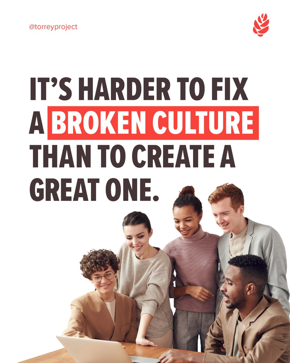 torreyproject's tweet photo. You are building your company’s culture from DAY 1! Culture is the accumulation of everything you SAY and DO, so make sure your actions are in alignment with the culture you envision for your company from the start.
•⁠
#startup #business #leadership https://t.co/6RjzTj3WD5