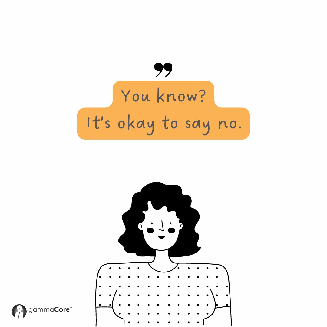 ElectroCoreVNS's tweet photo. It’s ok to say “no.” In fact, “no.” is a full sentence. 

#vagusnervestimulation #gammaCore #selfcare #boundaries https://t.co/DnYtmCSe7E