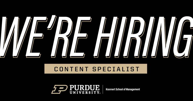 shannonicholson's tweet photo. Join the Marcomm team at @PurdueKrannert 
We're looking for a skilled content specialist whose role is crucial to the expansion of our content marketing &amp; SEO strategy. DMs open for any questions! 

Apply Now👉https://t.co/NPcC1Y9flI

#hemktg #hesm #emchat https://t.co/iyo1AxdILA