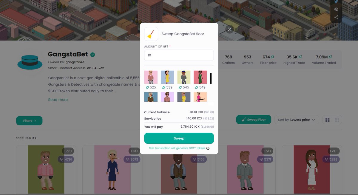 lui2gi's tweet photo. Soon, you'll be able to clean these floor prices in one click ☁️🧹☁️🧹☁️🧹 

$CFT #ICX https://t.co/8tuCiJcHLX