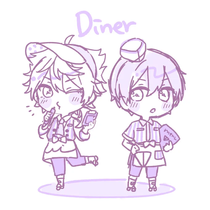 勢いで咎ダイナー描いちょる 