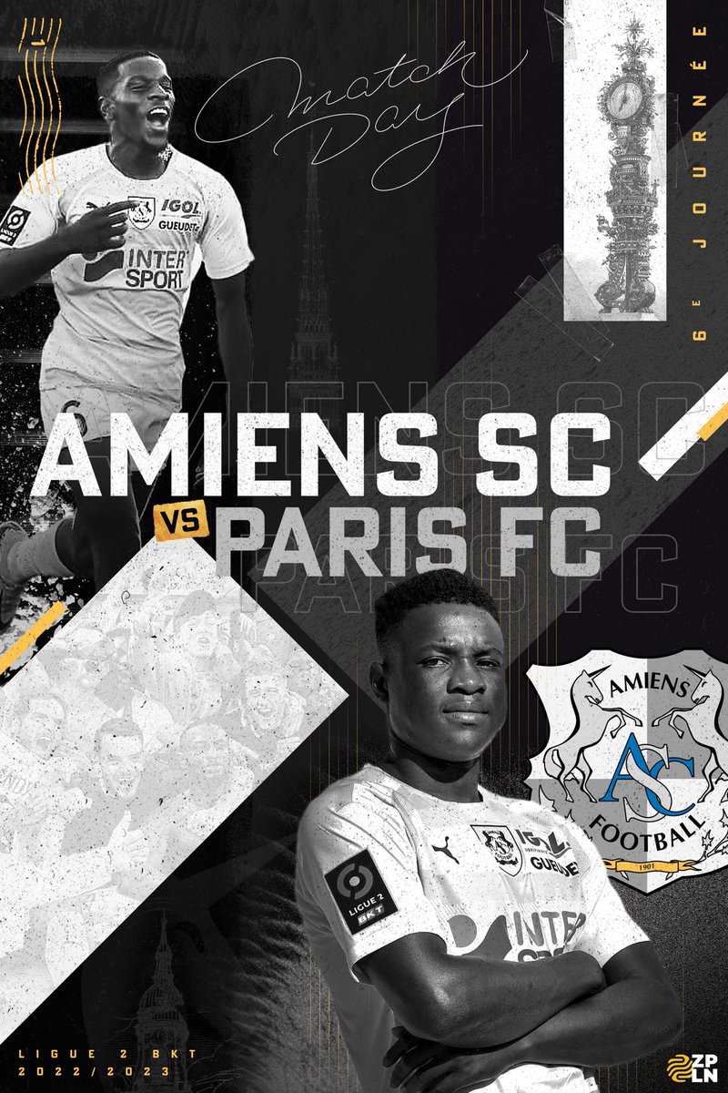 Studio_Zeplin's tweet image. [MATCH DAY] Amiens SC - Paris FC
Et une petite créa pour l’occaz ! ⚽️ 

Création © @ZeplinDesignCo / Photos © @AmiensSC