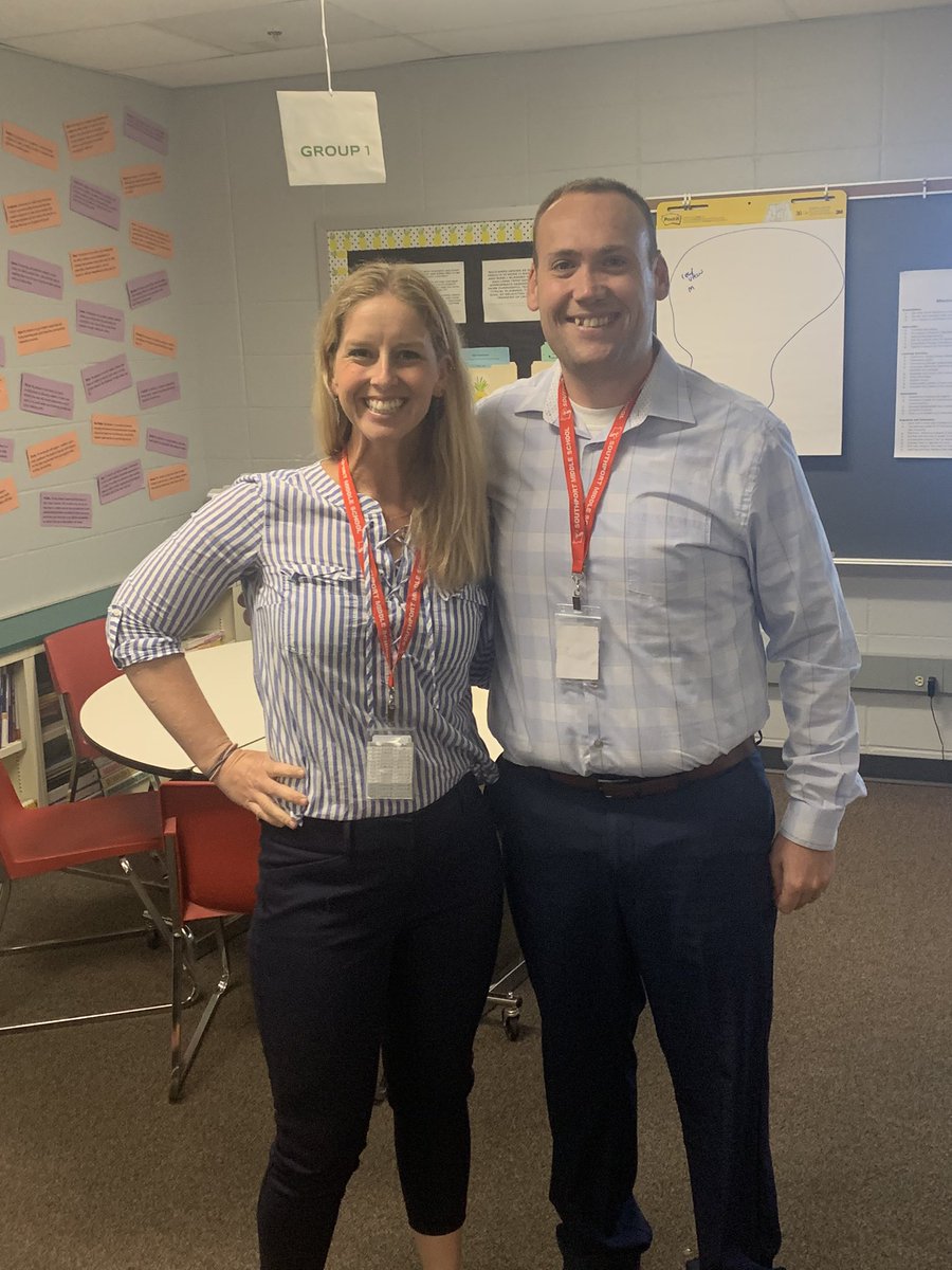 Love it when new colleagues are already so in sync that they’re twinning. Now we need to work on getting them in that <a href="/SouthportMiddle/">Southport Middle</a> red.  #TwinningIsWinning #LoveBeingACardinal
