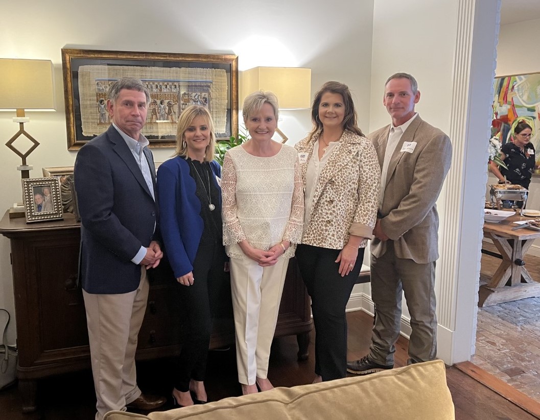 Bank of Anguilla employees enjoyed visiting with Senator Cindy Hyde-Smith yesterday in her hometown of Brookhaven.