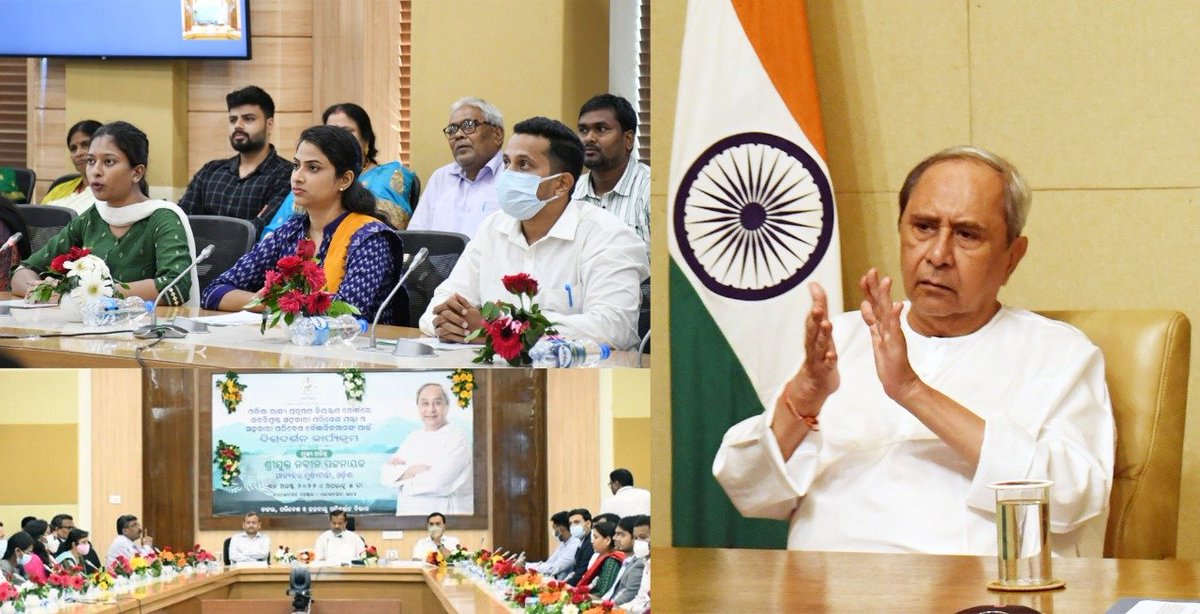 CMO_Odisha's tweet photo. Addressing the induction programme for 274 lecturers who joined State Non-Govt Aided Degree Colleges, CM @Naveen_Odisha said that all the teachers will have a significant role in improving college education and providing a boost to #Odisha's higher education ecosystem. https://t.co/IVGM3d91HL