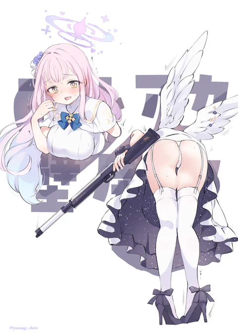 #ブルアカ壁尻部 だんだん余裕がなくなる聖園ミカ… 