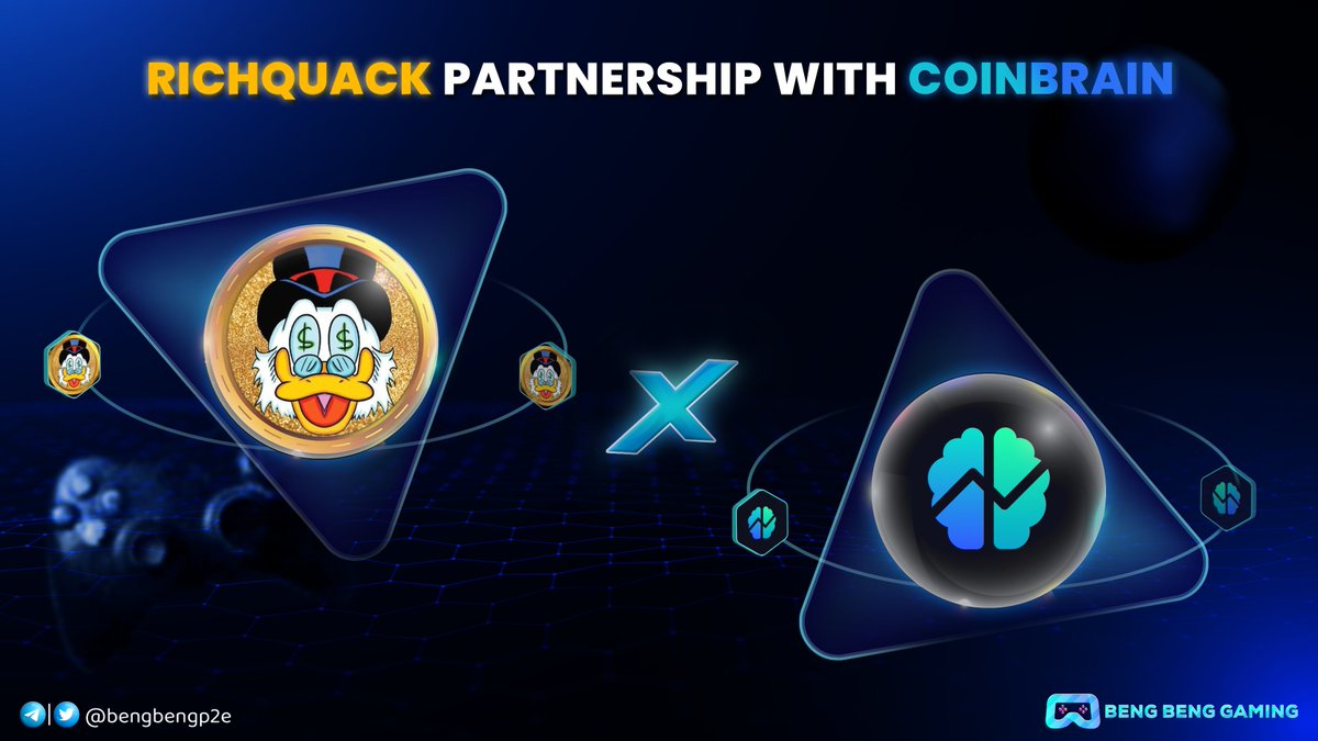 Beng Beng Gaming (@bengbengp2e) on Twitter photo <a href="/RichQuack/">RichQUACK</a> Partnership With <a href="/CoinBraincom/">CoinBrain (💰, 🧠)</a> 🎉🎉
$QUACK is a meme token created in the RichQuack ecosystem, with the highlight feature is Hyper Deflationary. QUACK is able to self-generate liquidity &automatically pay static rewards to QUACK holders.
#QUACK <a href="/RichQuack/">RichQUACK</a> Partnership With <a href="/CoinBraincom/">CoinBrain (💰, 🧠)</a> 🎉🎉
$QUACK is a meme token created in the RichQuack ecosystem, with the highlight feature is Hyper Deflationary. QUACK is able to self-generate liquidity &automatically pay static rewards to QUACK holders.
#QUACK