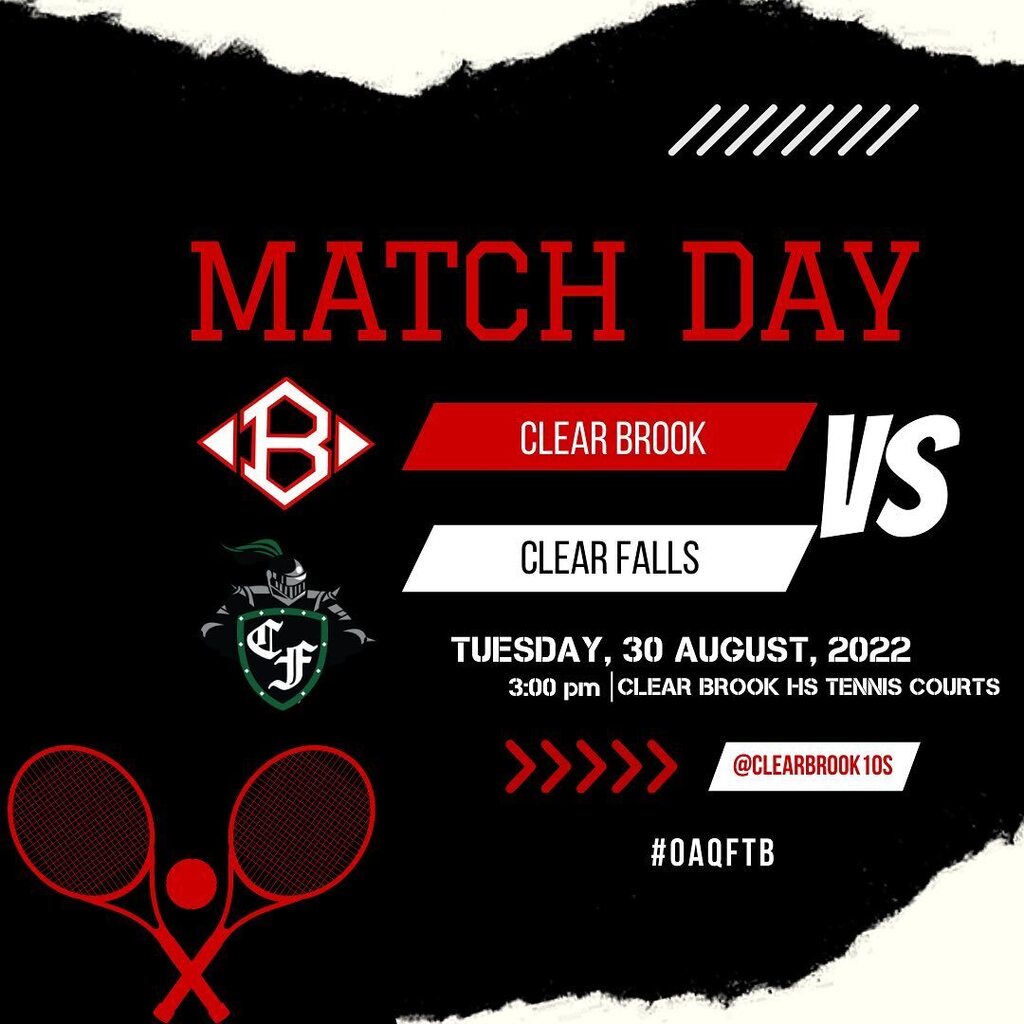 ClearBrook10S's tweet photo. ‼️MATCH DAY‼️
Come & make some noise for your Wolverines as they host the Knights in a HUGE District Matchup ⚫️🔴🎾
#LetsGoBrook #OAQFTB
📍Clear Brook HS Tennis Courts
⏰3:00pm https://t.co/VIwwbu9yt6 https://t.co/9CElRVbIed