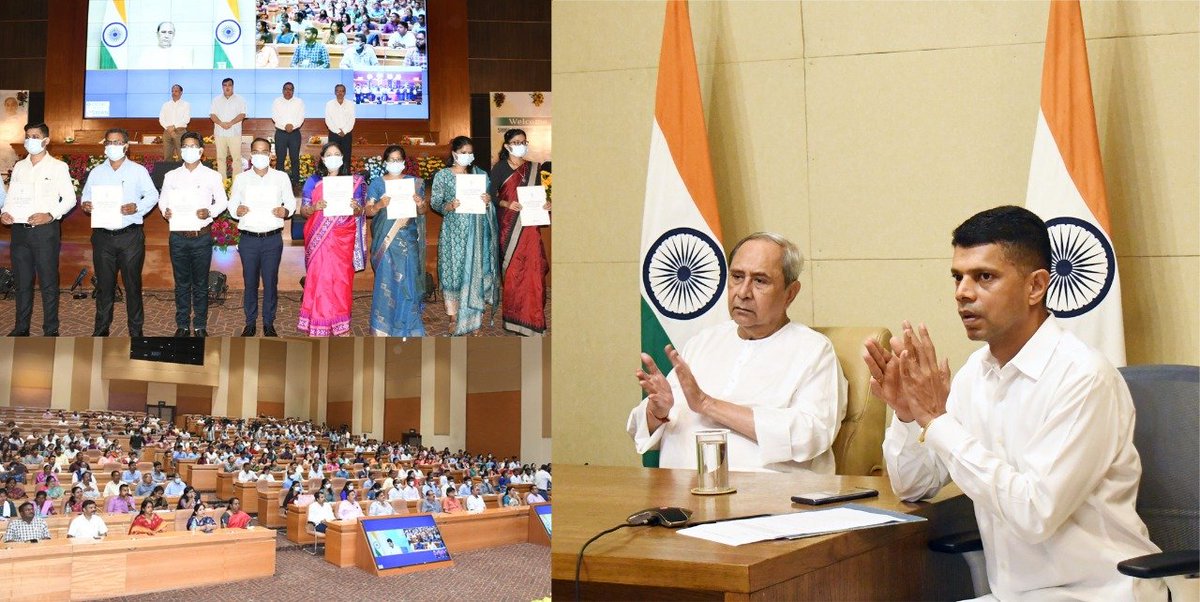 CMO_Odisha's tweet photo. Addressing the induction programme for 274 lecturers who joined State Non-Govt Aided Degree Colleges, CM @Naveen_Odisha said that all the teachers will have a significant role in improving college education and providing a boost to #Odisha's higher education ecosystem. https://t.co/IVGM3d91HL