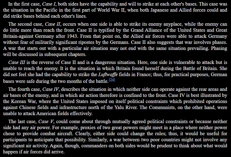 Airpower theorist John Warden used the metaphor of “castles” to describe airfields defended by air d...