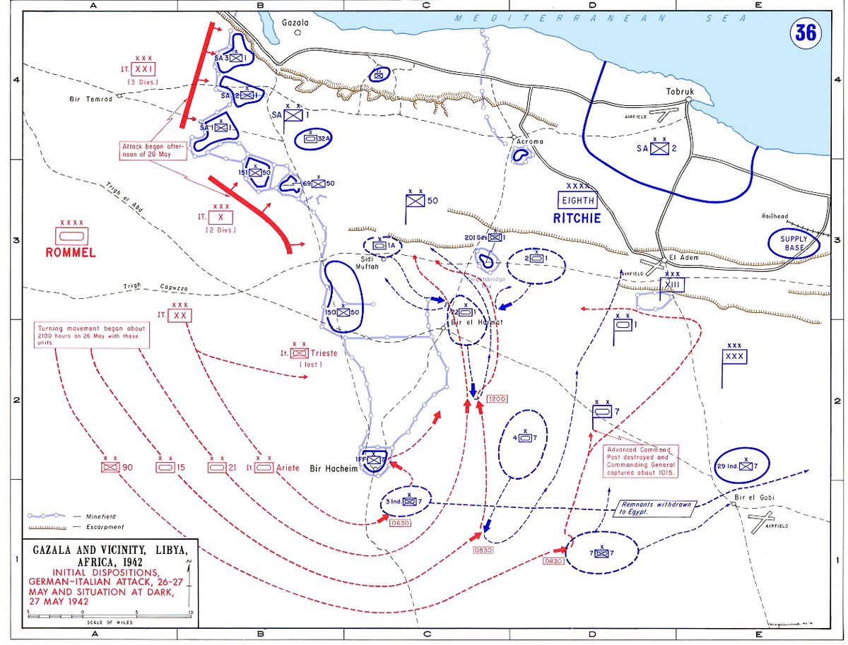 Like the boxes of the North African campaign, for instance: separate fortresses a few miles wide, pr...