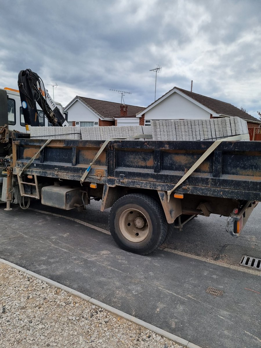 rosiewebster87's tweet photo. This is my job next few days 135 slabs to move and lay with jb #poorjb fancy giving us a hand @RobDJofficial https://t.co/0omqGZ56CM