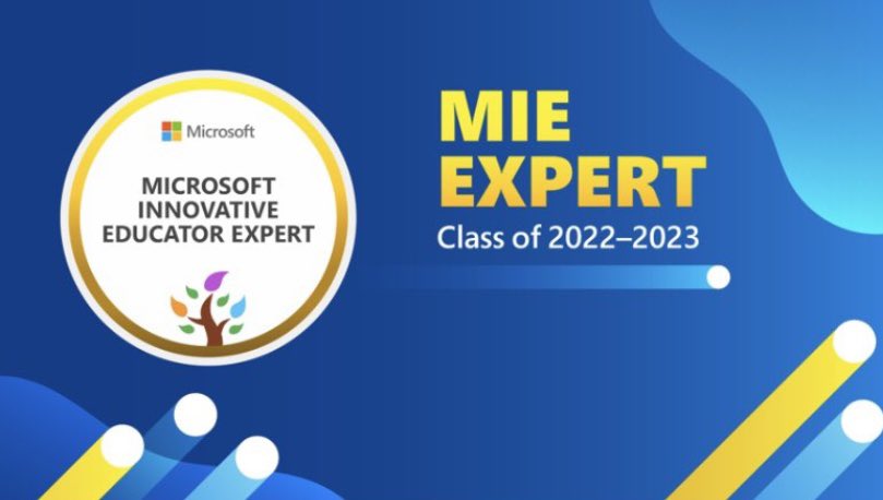 teachmi_mi's tweet photo. I am so pleased to confirm that I have been selected as a Microsoft Innovative Educator Expert for 2022-23! And of course, thank you to all of the support from @BCA_Academy #MicrosoftEdu #MIEExpert https://t.co/IzjehgRAdb