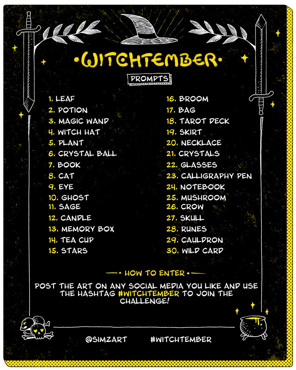 SimzArts's tweet photo. #Witchtember is here, hope you guys join this daily challenge! https://t.co/9bs3UGDNMZ