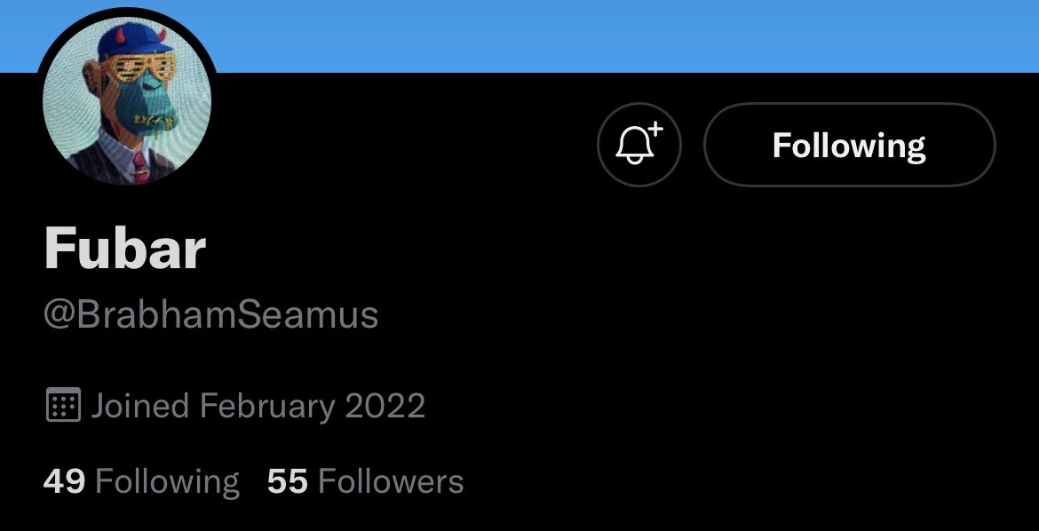 retardedgains's tweet photo. How does this man only have 55 followers? @BrabhamSeamus He swept over 20 @Primatesnft on 2 different occasions. Letβs pump those numbers up for Fubar https://t.co/NcZP7jFXHl