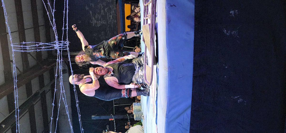 DonandRomi's tweet photo. @H2OWRESTLING #H2OSeperateWays was an awesome show stacked from beginning to end...Here are some pics from the Bloody No Ropes Barbed Wire main event which saw...@Matt_Tremont and @LowlifeLouie pickup a big win over @Anthraxxh2o and #AlexStretch...H2o...H2o https://t.co/BeE1f72QtF