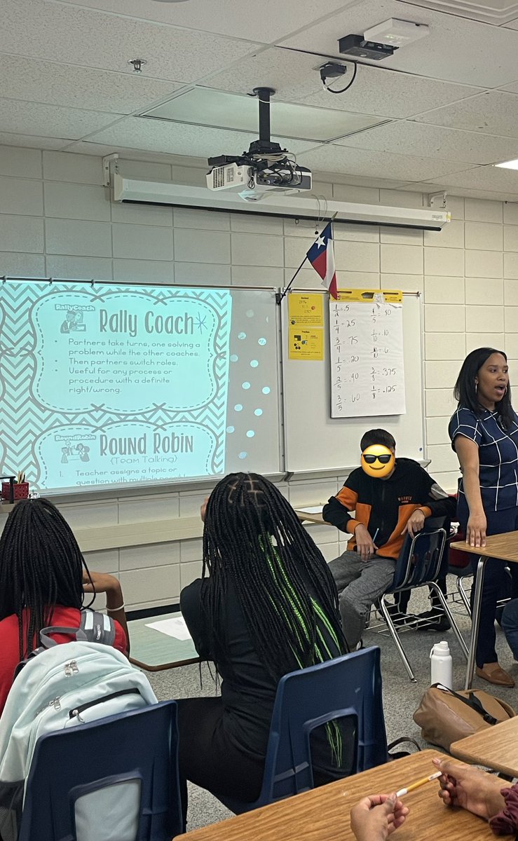 karonda_davis's tweet photo. Kagan strategies are happening in math classrooms at @Byrd_Middle! Students are rally coaches with their partner to build academic conversations and vocabulary π #DOKlevels #StudentEngagement https://t.co/Gz9dUWG5mt