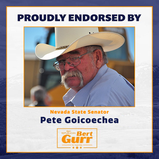 I am proud to be endorsed by Senator Pete Goicoechea! He has been a strong voice for our rural communities, always fighting on their behalf and never accepting anything less than what they deserved. #AD33 #nvleg