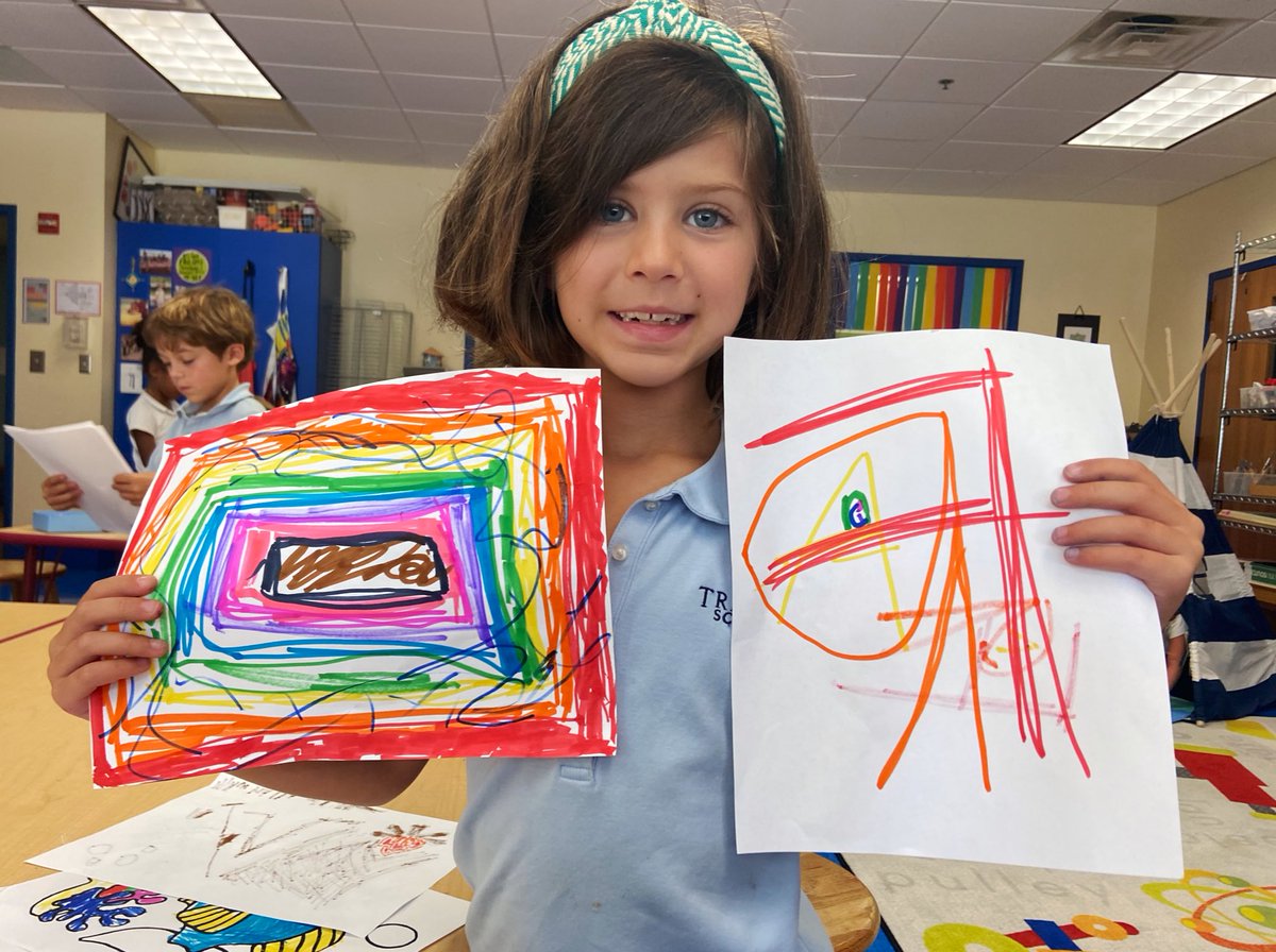 MakeSomeArt's tweet image. Free draw, construction, colorings sheets, and more— First graders keep their artistic skills flowing even after they have finished their daily project!#TrinityLearns