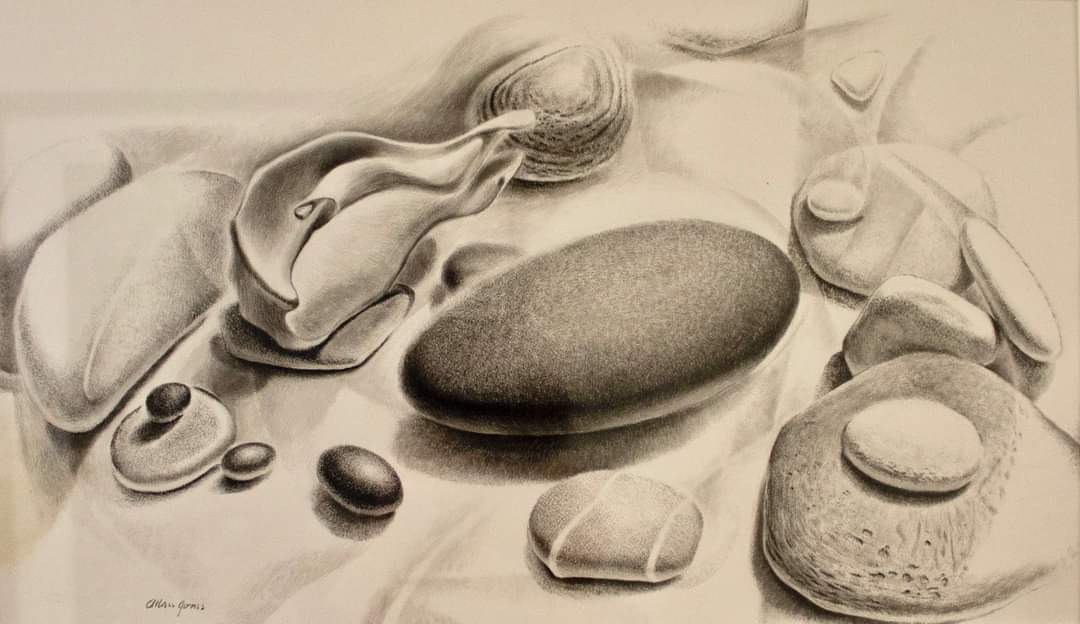 Happy #NationalBeachDay from the LCVA! Allen Jones 'Beach Rocks / Of Time and Tide', 1962 20.5 x 26.5 inches Ink on paper Collection of the Longwood Center for the Visual Arts 1967.04 #lcva #longwooduniversity @longwoodu #NationalBeachDay #art #tuesdayvibe #Seashell #beach