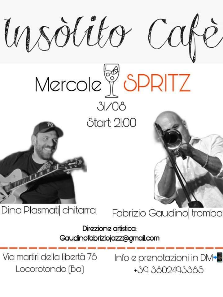 Domani sera a #Locorotondo in #duo con Fabrizio Gaudino.
#jazz #dinoplasmati #jazzguitar