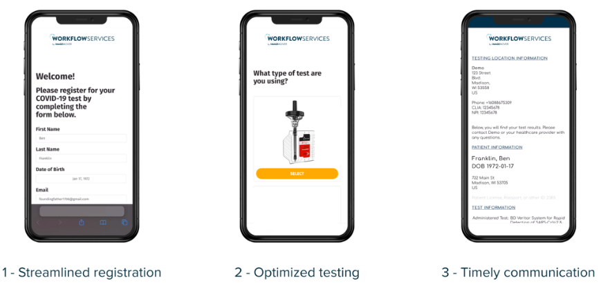 Pleased to partner with Workflow Services @ImageMoverMD to streamline COVID-19 test administration and document point of care test results with ease and efficiency. bit.ly/3RpJNCy #Sal6830 #pointofcare #PCR #saliva #SARSCoV2