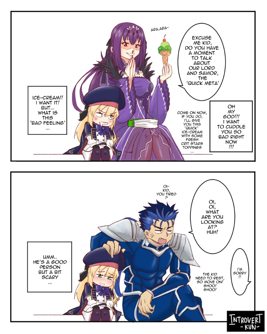 It's time for the Queen of Ice and Snow and the Hound of Ulster!
#FGO #comics 