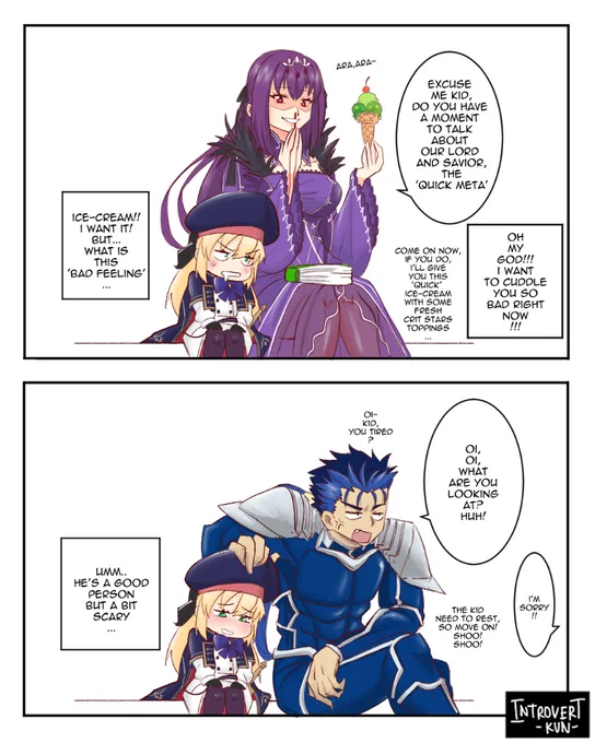 It's time for the Queen of Ice and Snow and the Hound of Ulster!
#FGO #comics 