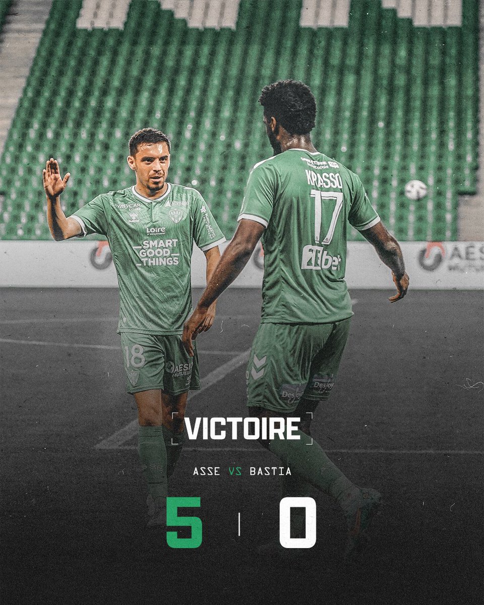 90e : Du positif ! Dans les têtes et au compteur, on est enfin dans le 𝗩𝗘𝗥𝗧. Il faudra confirmer, lundi prochain, à Pau !

💚 5-0 🔵 #ASSESCB
