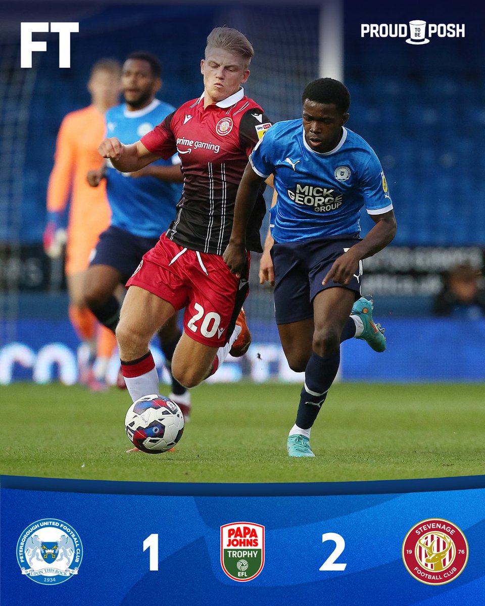 theposh's tweet photo. Defeat in the Papa John's Trophy.
🎩 1 - 2 🔴 | #PETSTV https://t.co/bYTiJskC5c