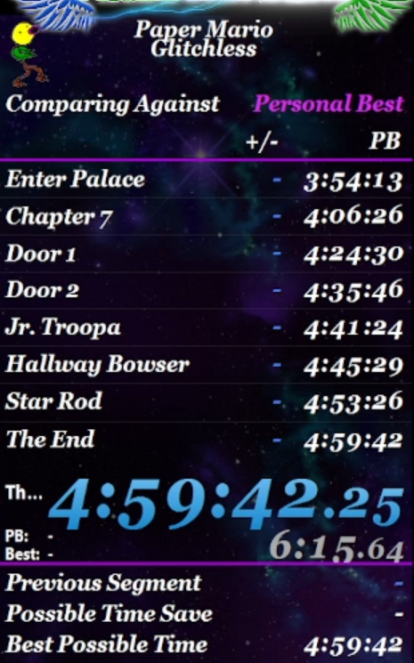 i really appreciated for the big raid support. <a href="/imglower/">imglower</a>   
Sub 5h for my first Paper Mario Glitchless attempt :D 
There were mistakes here and there, but it can only get better. Sub 4h I'm coming. :)