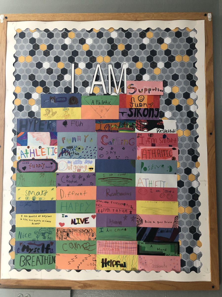 bayleenowlin's tweet photo. We created our “I Am” wall today! #fmsteach https://t.co/nzMuEb6vNb