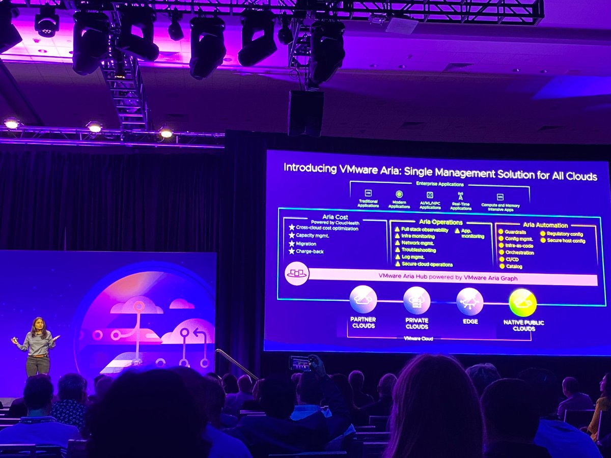 joycemylee's tweet photo. Today at #VMwareExplore, we are unveiling VMware Aria, which provides a set of end-to-end solutions for managing the cost, performance, configuration, and delivery of infrastructure and cloud native applications. #VMwareAria #VMwareExplore2022 https://t.co/OBSgDPRlmN