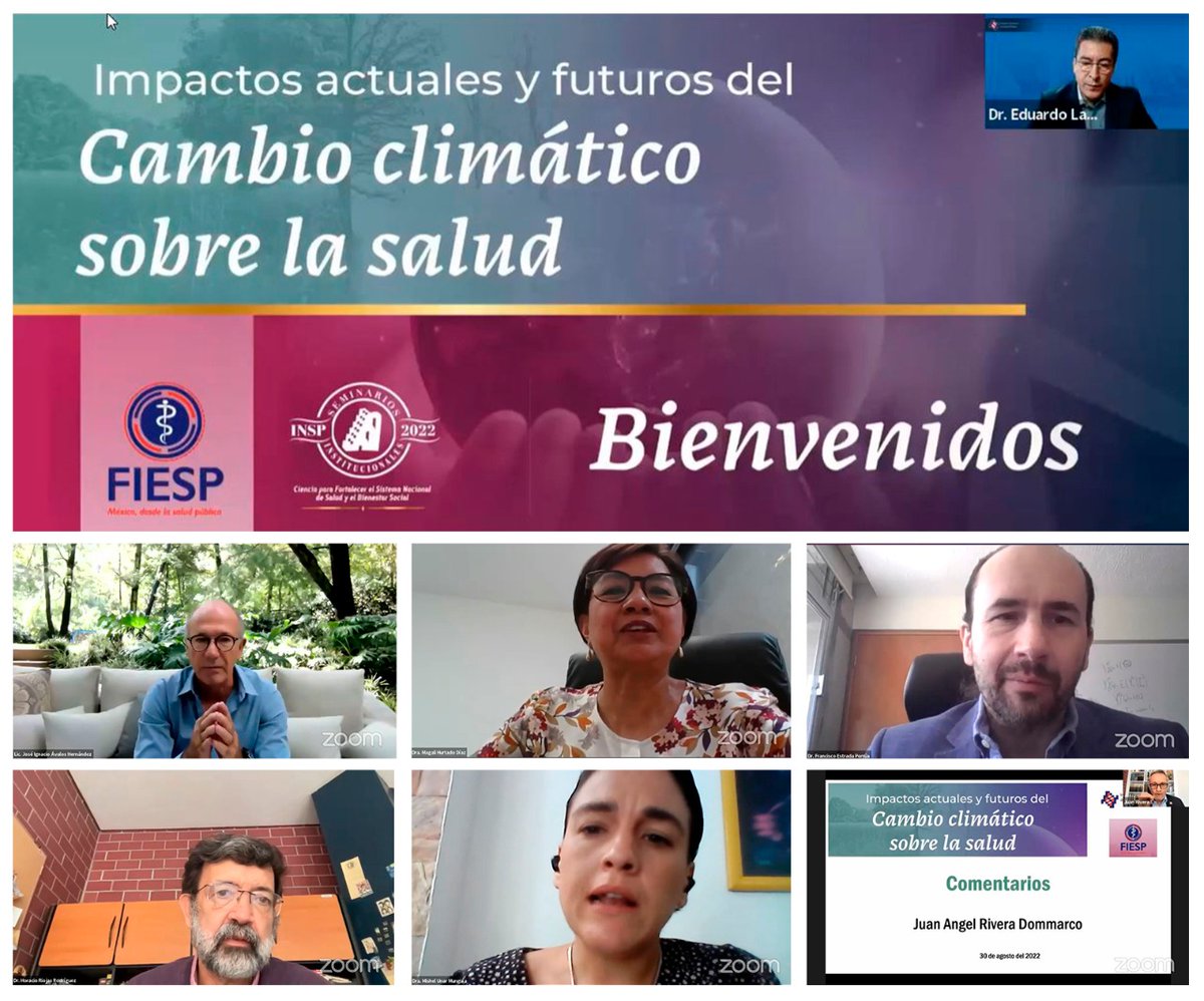 Agradezco a @jiavalos del Patronato-@inspmx, la @FIESP_info y los Dres. Francisco Estrada, @HoracioRiojas, @mishaunar, @RiveraDommarco y @Mhurtado_05 su interés y entusiasmo por abordar el tema más importante para la salud humana del S. XXI: el cambio climático

#SaludPlanetaria