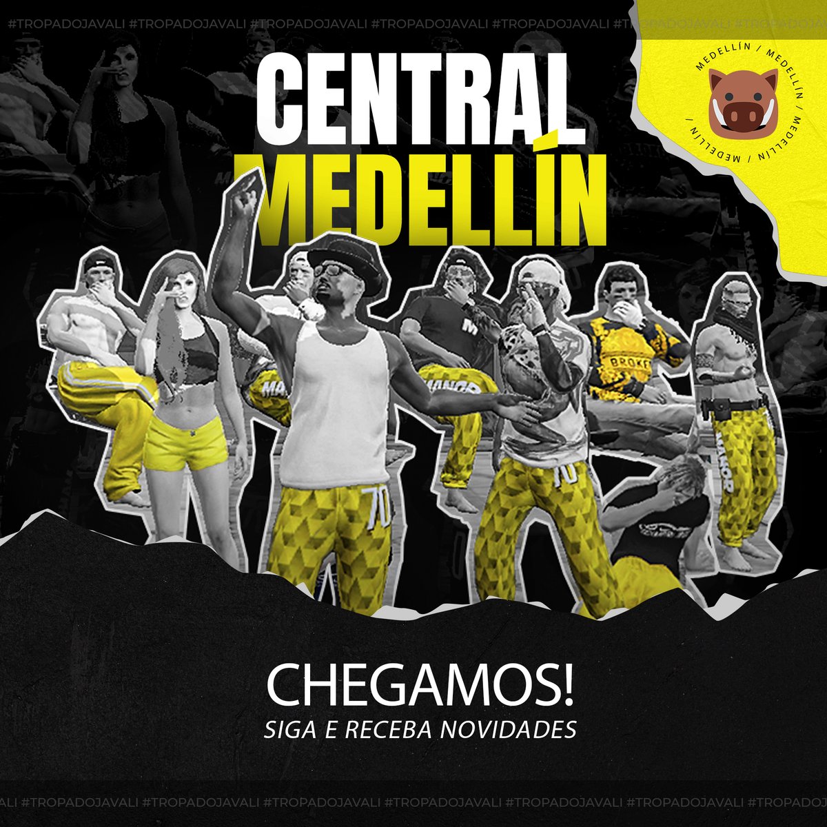 CentralVn's tweet photo. Chegou no twitter a Central mais ZAPUDA de todas! 🐗🐗🐗 #TROPADOJAVALI 
@muriloso @alvesssdz @eigorda_ @Delbyzauum @Hawk_oi @Gelinrp @GuerraRP_ @AdamiFPS @Gusta05758773 @URSAORP_ @MarcosTancon_ @editionofc @gossiprolinplay @cidadealtarp @maridoes_ https://t.co/Izw7gVPdN2