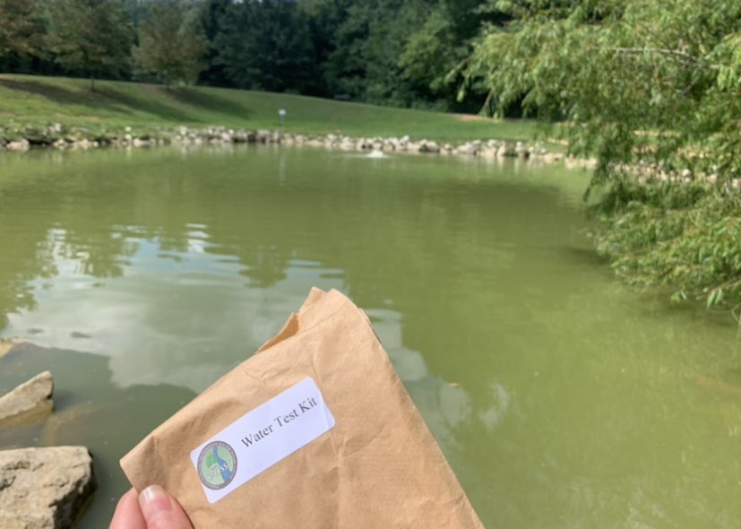 ZepernickBN's tweet photo. Tried out our @Knoxville_TESST water quality kit at a local pond & discovered the cyanos we reported prior were in full bloom, so I contacted the TN HAB workgroup Waterborne.Health@tn.gov! If you suspect a TN algal bloom send them an email! #CitizenScience #HABmonitoring https://t.co/mrAdUZc6E2