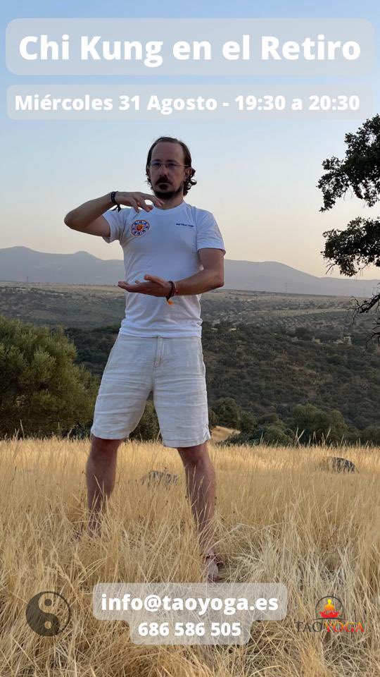 Clase de Chi Kung en el Parque del Retiro. Miércoles 31 de Agosto, de 19:30 a 20:30.