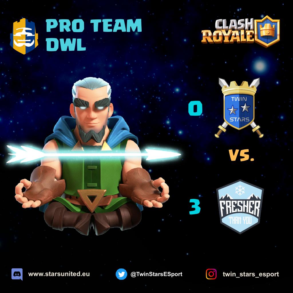 Well... DWL Game doesn't worked as we had planned. Sadly our roster wasn't up to date at all so we got some problems with organizing.

As u can see the results are kind of like we organized it. Not as planned and not as we usually perform.

Big ggs to FresherThenYou!