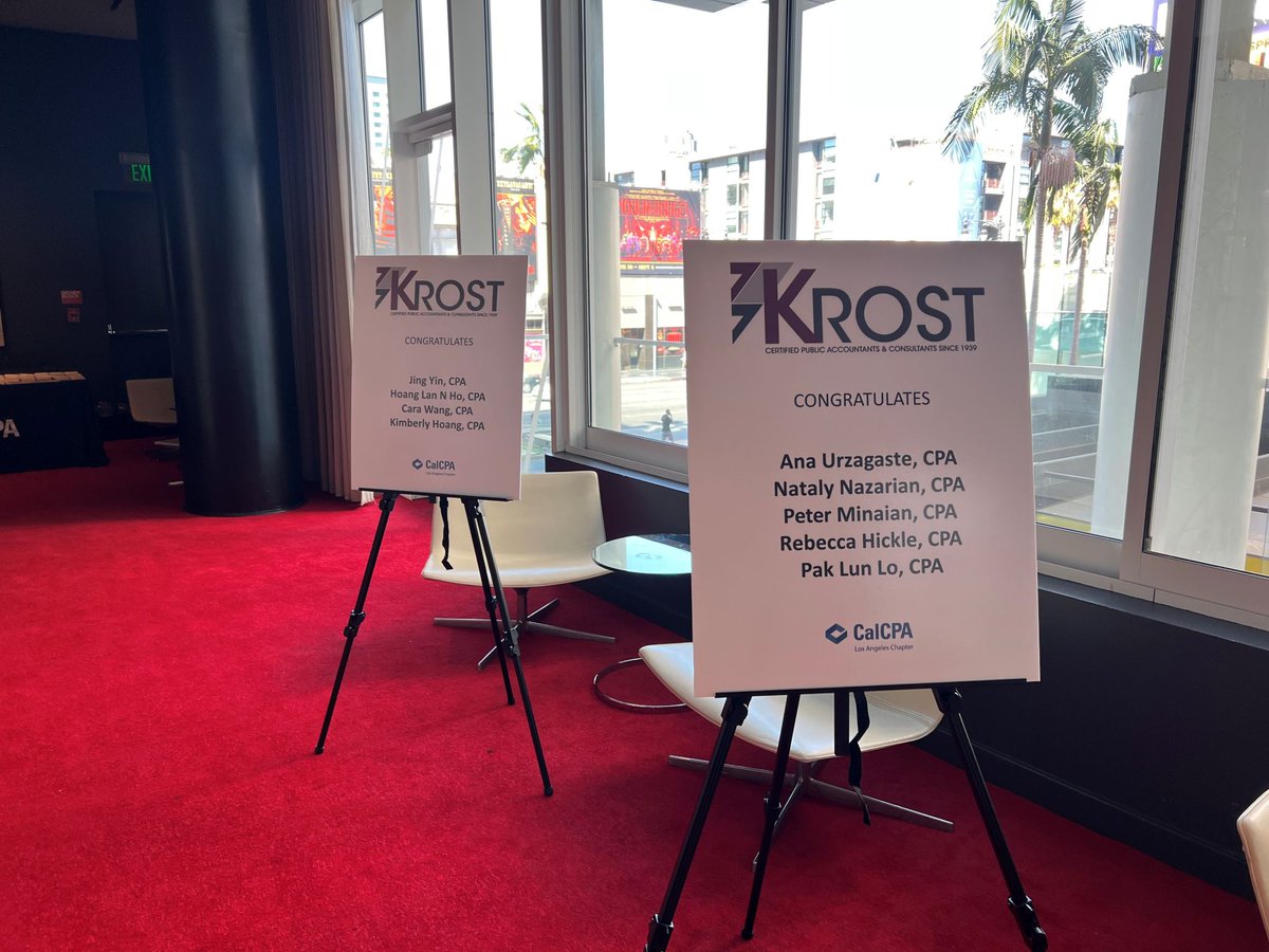 KROSTCPAs's tweet image. Our team attended the CalCPA LA Chapter's Honorees Night on August 18, to celebrate the newly licensed CPAs. KROST would like to congratulate all who passed their CPA exams!

#CPA #CalCPA #LAChapter #KROST #Honoree #Licensee #Celebrate