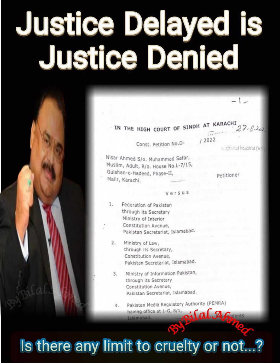 Justice Delayed is Justice Denied

@AltafHussain_90
@OfficialMqm
#ReleaseNisarPanhwar 
#IStandWithAltafHussain