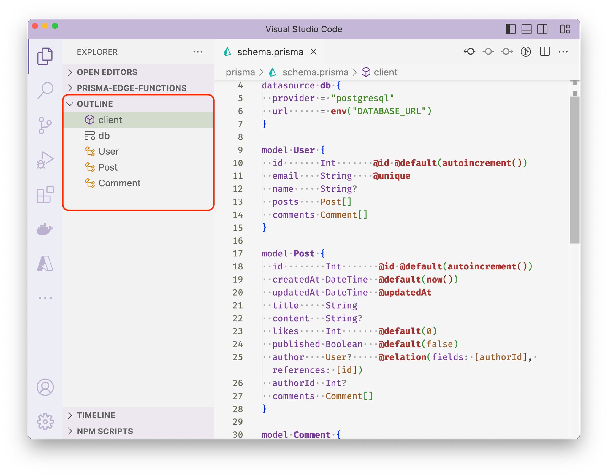 Prisma on twitter prisma extension for vs code improvements see the