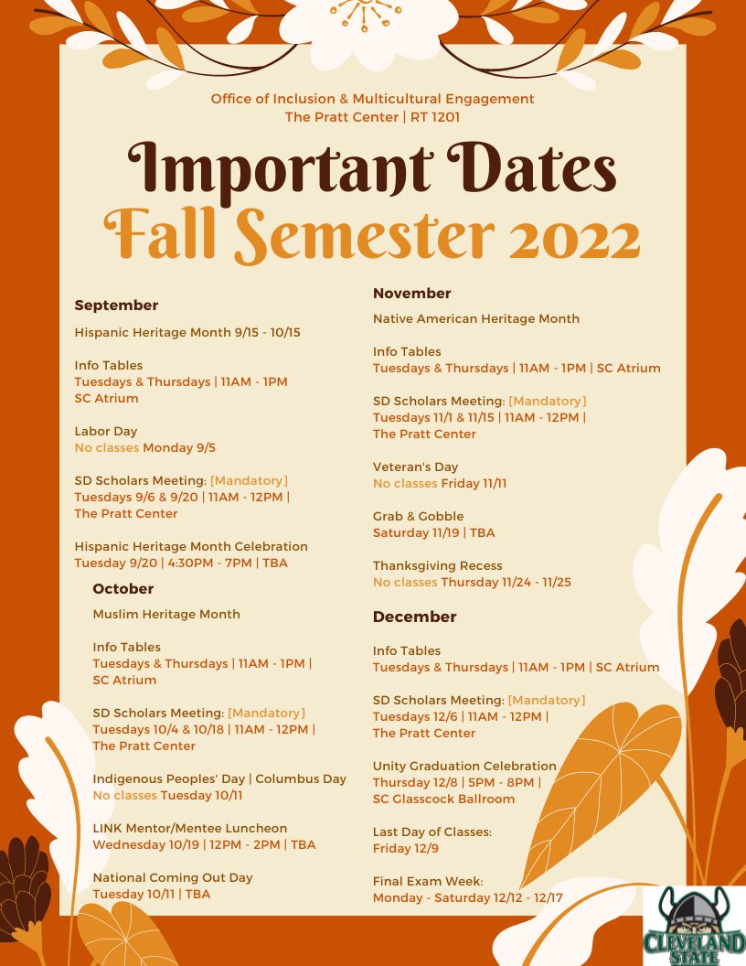 We're hitting the ground running this semester. Planning is our priority for a successful, productive, and enlightening academic year!

#fosteringhope #clevelandstateuniversity #clevelandstate #CLEstate #engagedlearning #studentinspiration #planning 
#fallsemester2022