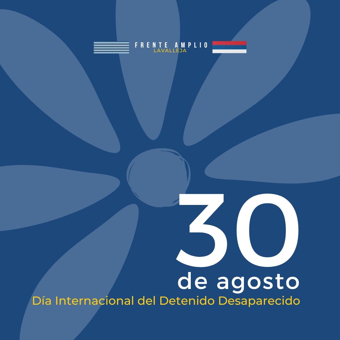 Lavalleja_FA's tweet photo. Están en algún sitio / nube o tumba
están en algún sitio / estoy seguro
allá en el sur del alma
es posible que hayan extraviado la brújula

~ Mario Benedetti ~ 

Seguiremos alzando la voz exigiendo Memoria, Verdad y Justicia. https://t.co/8OByGIov6X